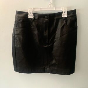 Express Black Faux Leather Mini Skirt